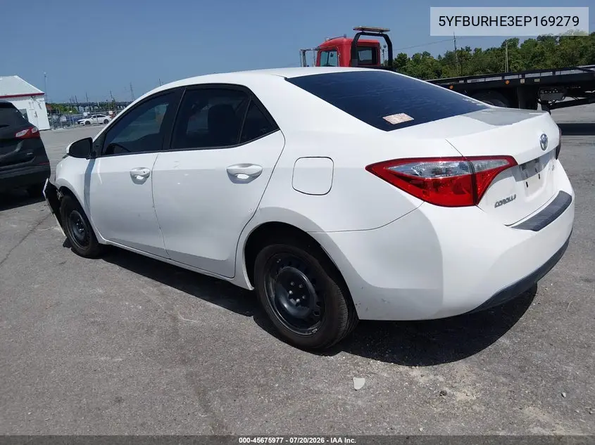 2014 Toyota Corolla Le VIN: 5YFBURHE3EP169279 Lot: 45675977
