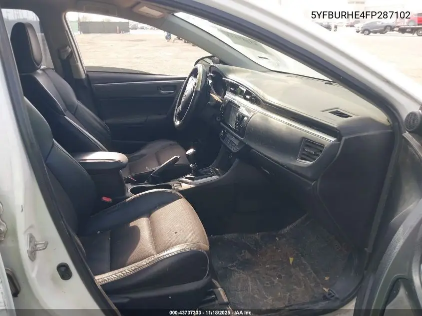 5YFBURHE4FP287102 2015 Toyota Corolla S Plus