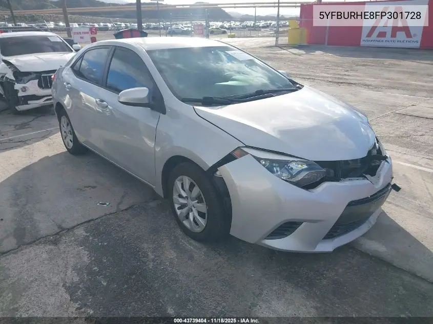 5YFBURHE8FP301728 2015 Toyota Corolla Le