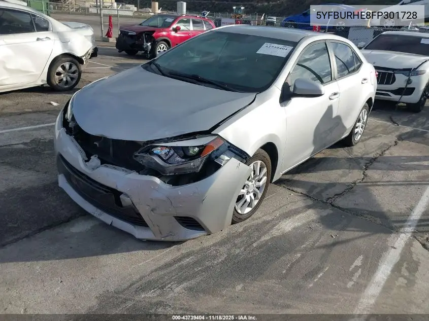 5YFBURHE8FP301728 2015 Toyota Corolla Le