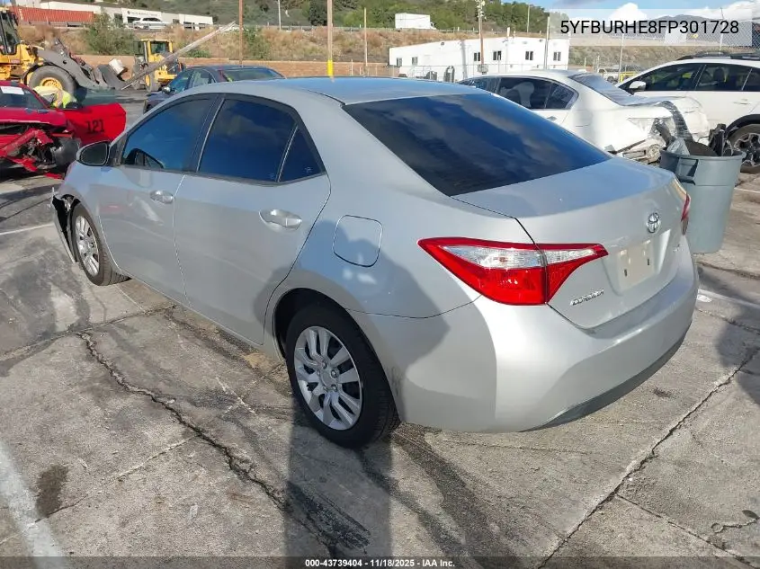5YFBURHE8FP301728 2015 Toyota Corolla Le