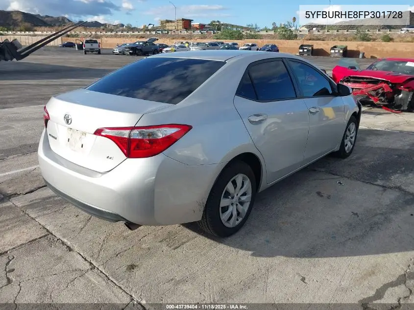 5YFBURHE8FP301728 2015 Toyota Corolla Le