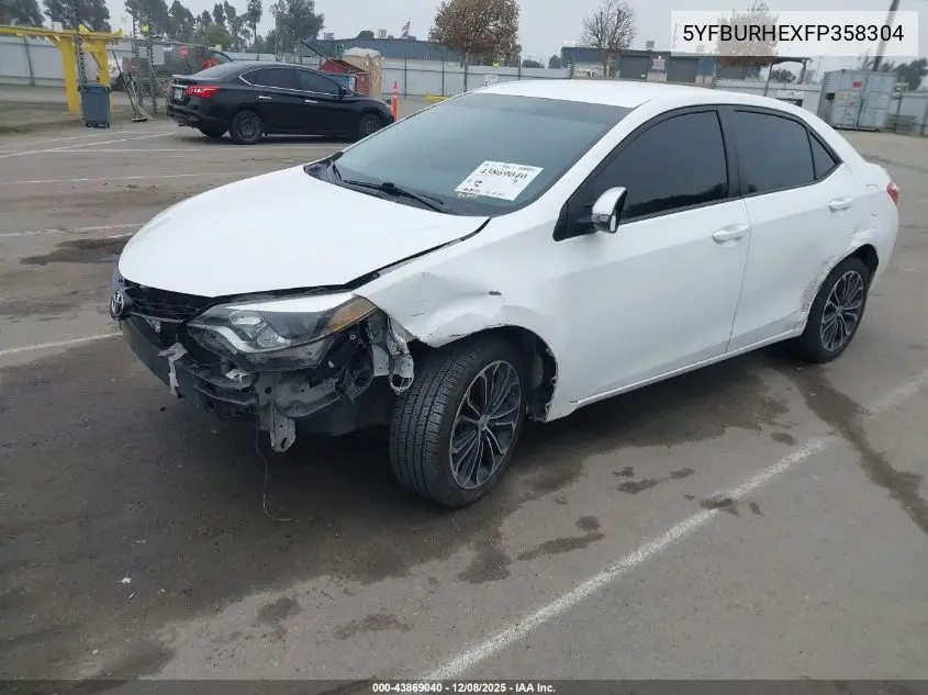 5YFBURHEXFP358304 2015 Toyota Corolla S Plus