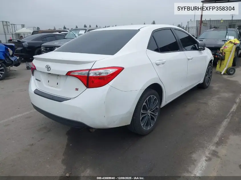 5YFBURHEXFP358304 2015 Toyota Corolla S Plus