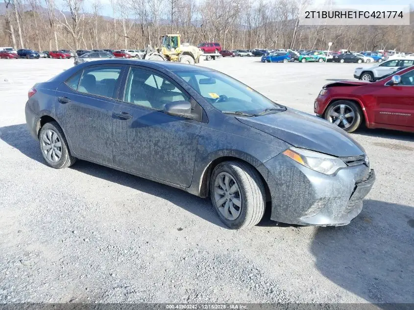 2T1BURHE1FC421774 2015 Toyota Corolla Le