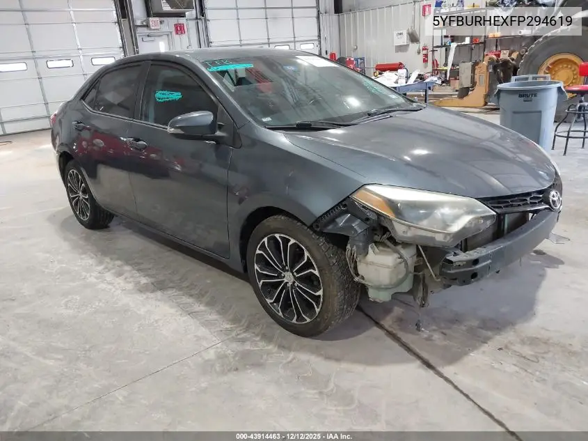 5YFBURHEXFP294619 2015 Toyota Corolla S Plus