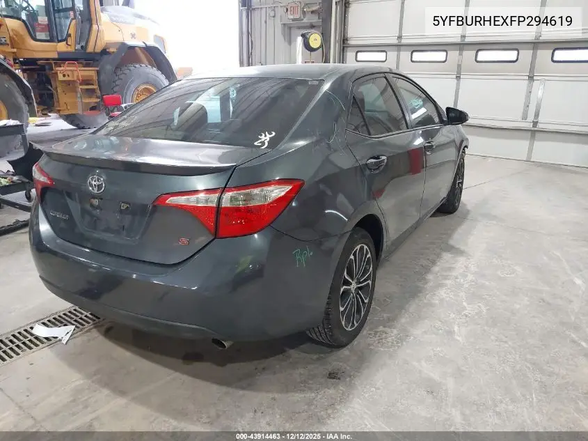 5YFBURHEXFP294619 2015 Toyota Corolla S Plus