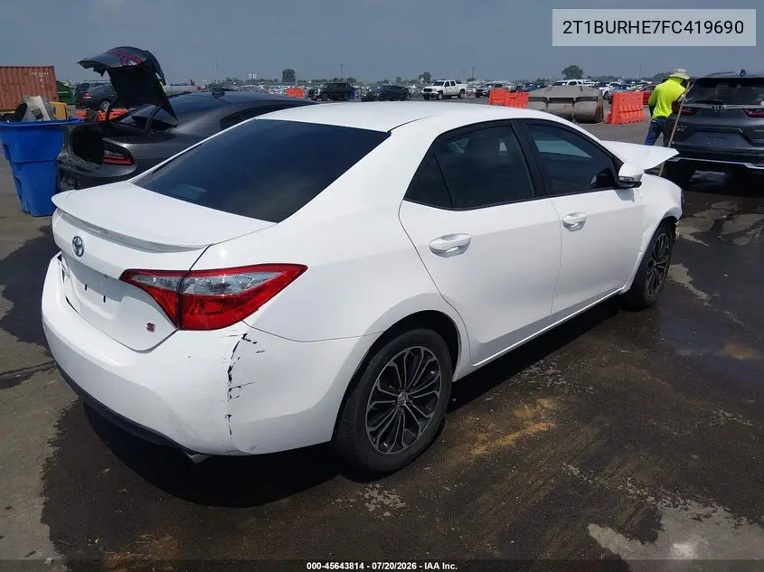 2015 Toyota Corolla S Plus VIN: 2T1BURHE7FC419690 Lot: 45643814