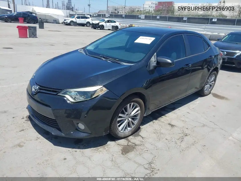 2015 Toyota Corolla Le Plus VIN: 5YFBURHE6FP296903 Lot: 45659740