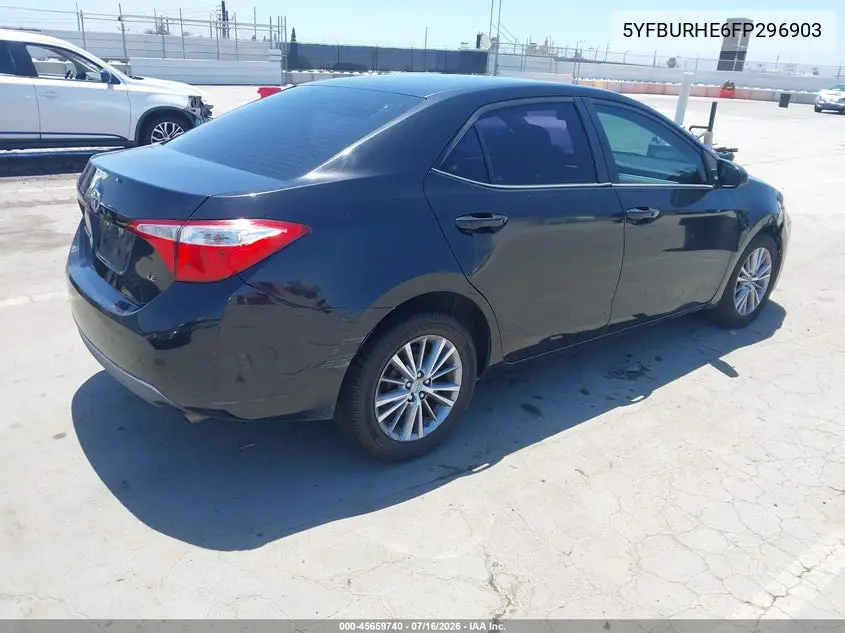2015 Toyota Corolla Le Plus VIN: 5YFBURHE6FP296903 Lot: 45659740