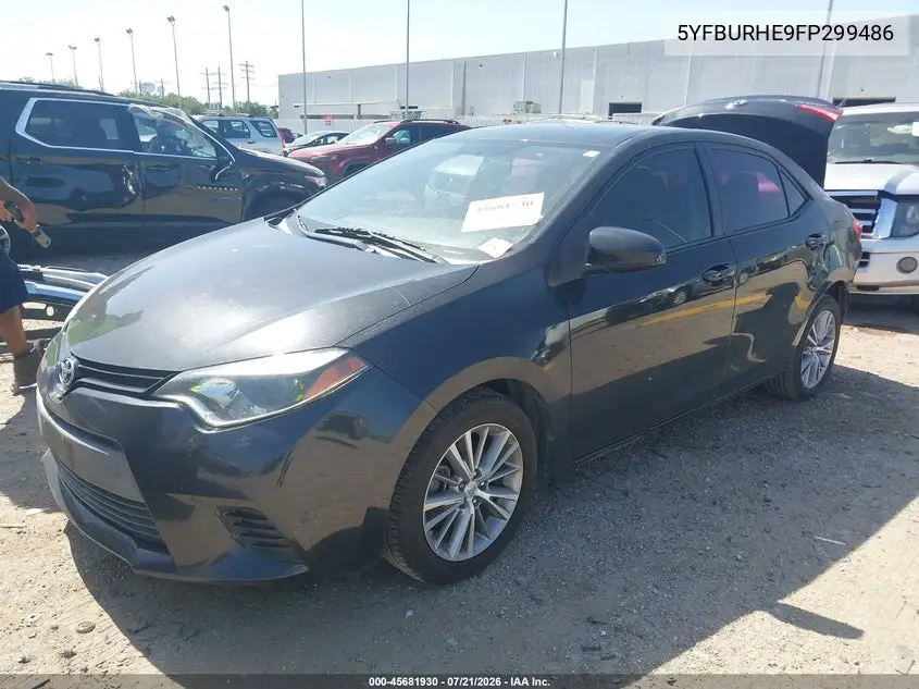 2015 Toyota Corolla Le VIN: 5YFBURHE9FP299486 Lot: 45681930