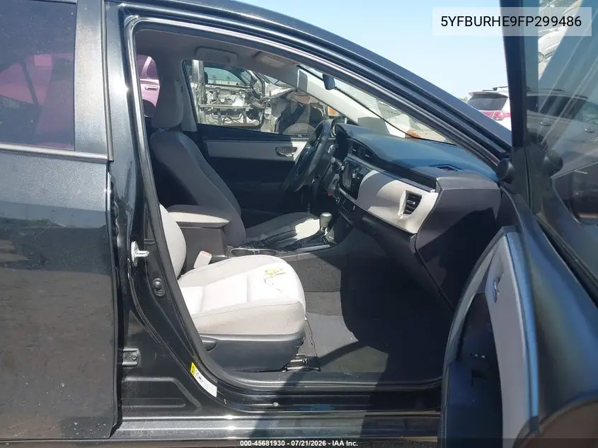 2015 Toyota Corolla Le VIN: 5YFBURHE9FP299486 Lot: 45681930