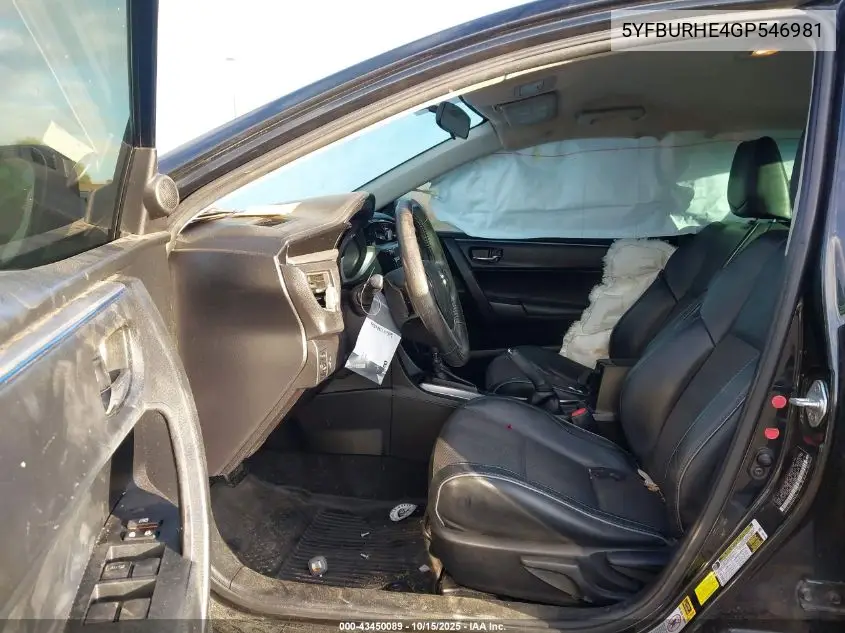 5YFBURHE4GP546981 2016 Toyota Corolla S Plus