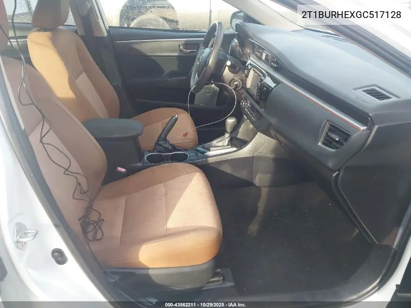 2T1BURHEXGC517128 2016 Toyota Corolla Le