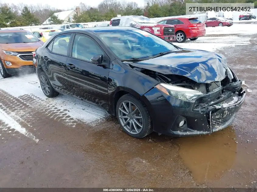 2T1BURHE1GC542452 2016 Toyota Corolla S Premium