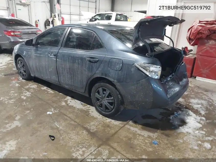 2T1BURHE9GC519792 2016 Toyota Corolla L