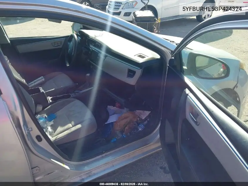 5YFBURHE5GP424324 2016 Toyota Corolla Le