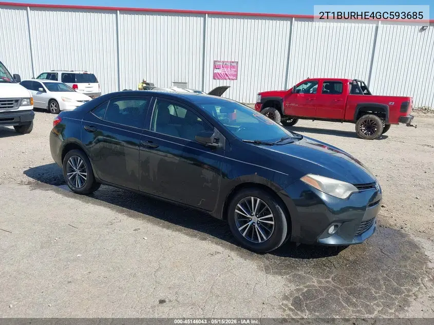 2T1BURHE4GC593685 2016 Toyota Corolla Le Plus