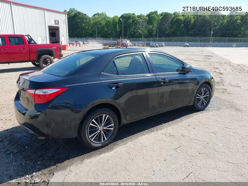 2T1BURHE4GC593685 2016 Toyota Corolla Le Plus