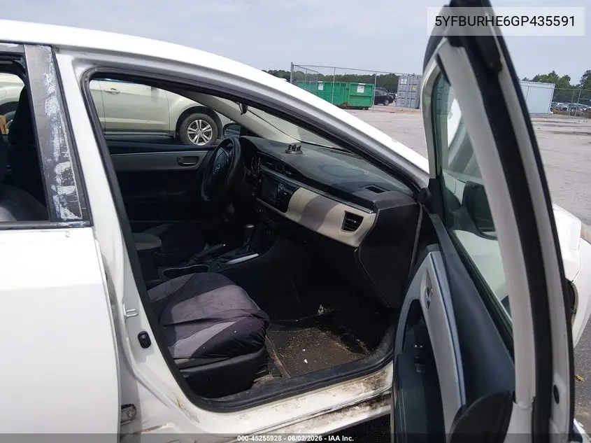 5YFBURHE6GP435591 2016 Toyota Corolla Le