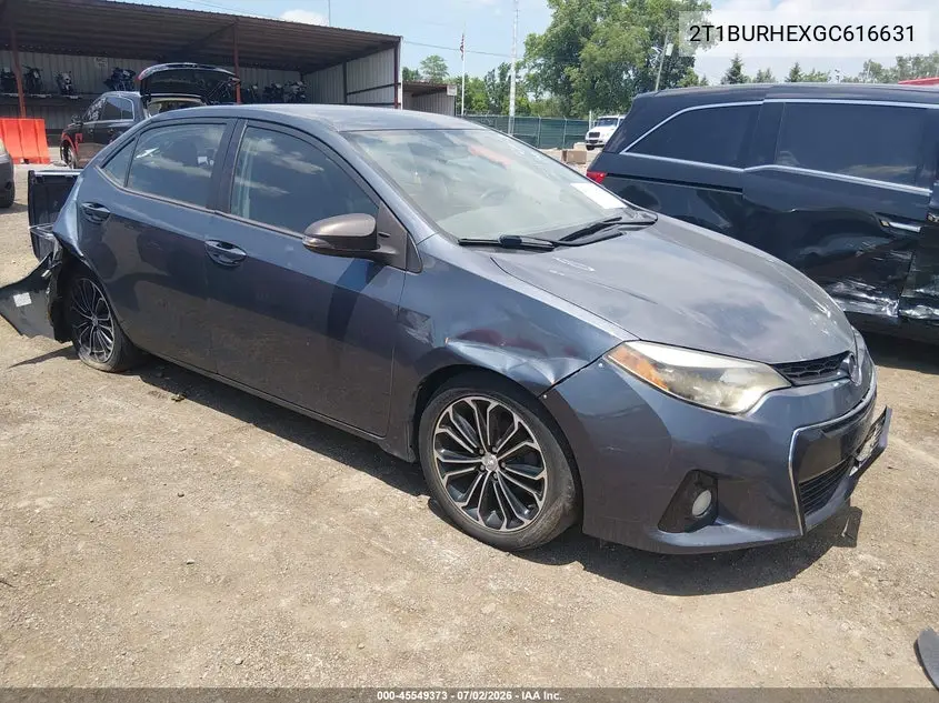 2016 Toyota Corolla S Plus VIN: 2T1BURHEXGC616631 Lot: 45549373