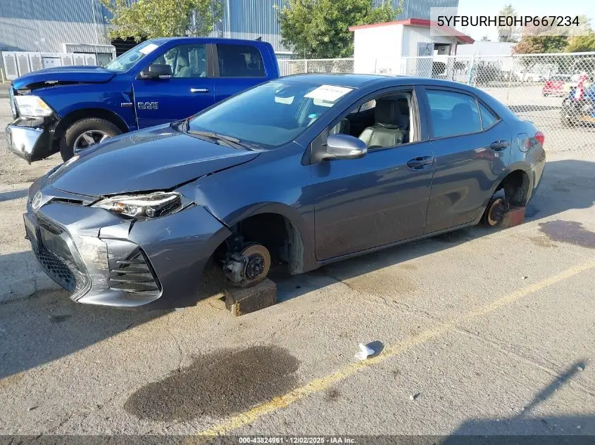 5YFBURHE0HP667234 2017 Toyota Corolla Se