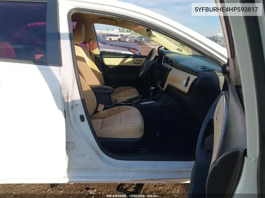5YFBURHE4HP593817 2017 Toyota Corolla Le