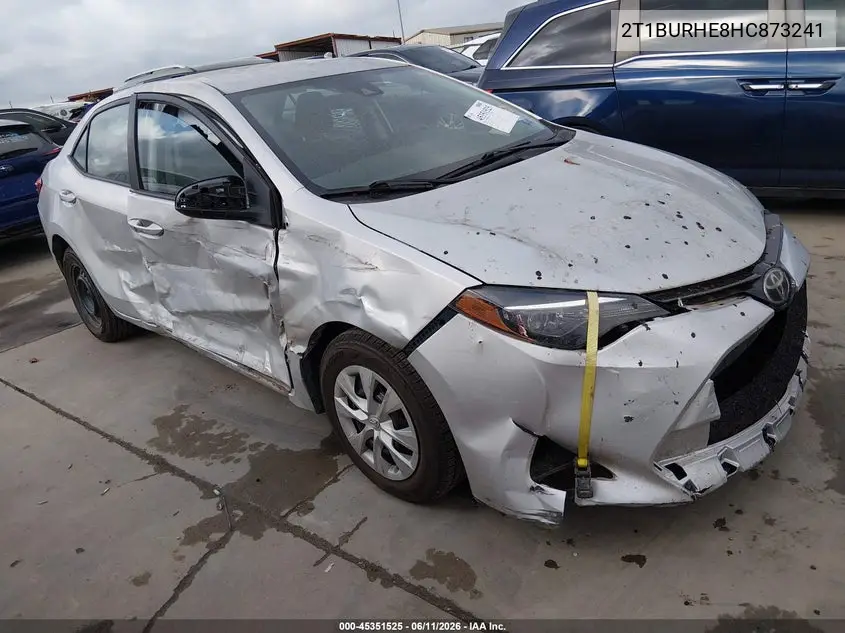 2017 Toyota Corolla L VIN: 2T1BURHE8HC873241 Lot: 45351525
