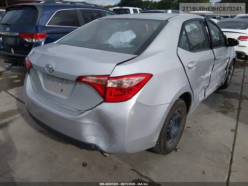 2017 Toyota Corolla L VIN: 2T1BURHE8HC873241 Lot: 45351525