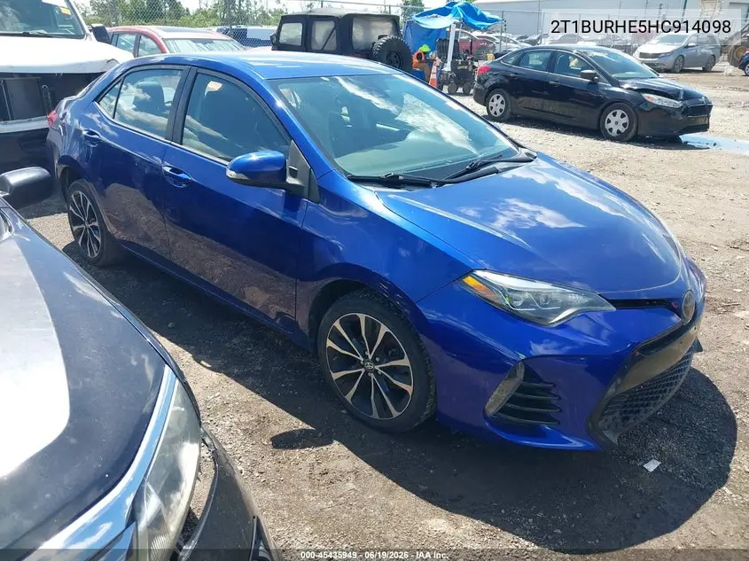 2017 Toyota Corolla Se VIN: 2T1BURHE5HC914098 Lot: 45435949
