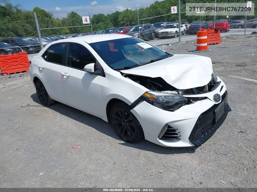 2017 Toyota Corolla Se VIN: 2T1BURHE8HC767209 Lot: 45536495