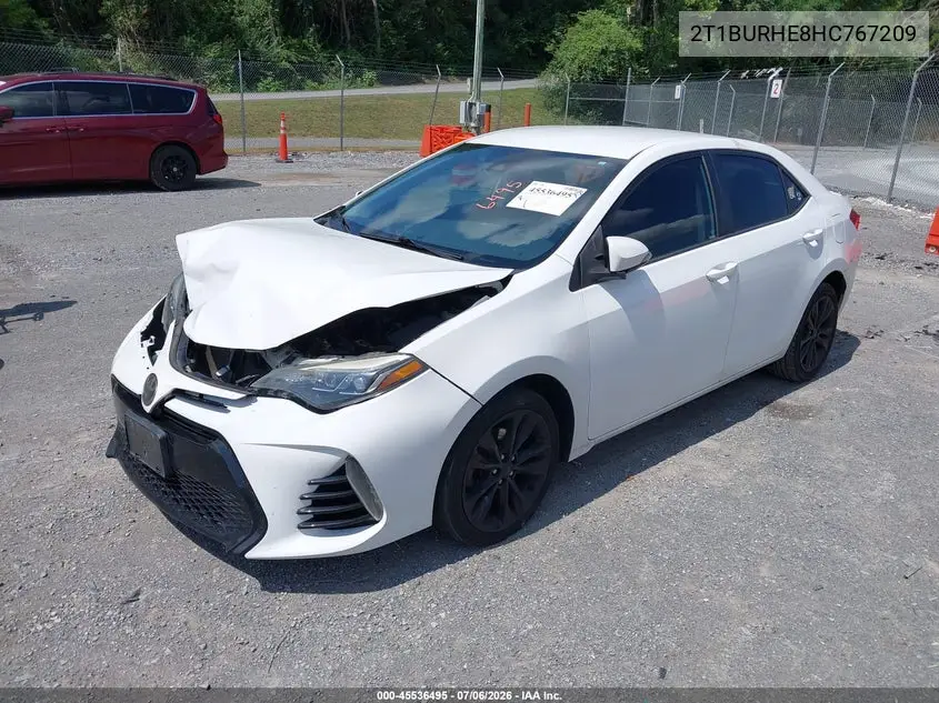 2017 Toyota Corolla Se VIN: 2T1BURHE8HC767209 Lot: 45536495