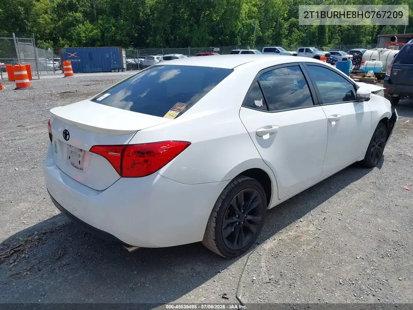 2017 Toyota Corolla Se VIN: 2T1BURHE8HC767209 Lot: 45536495