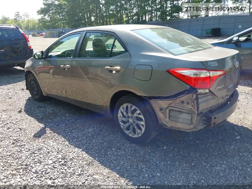 2017 Toyota Corolla Le VIN: 2T1BURHE8HC914547 Lot: 45632074