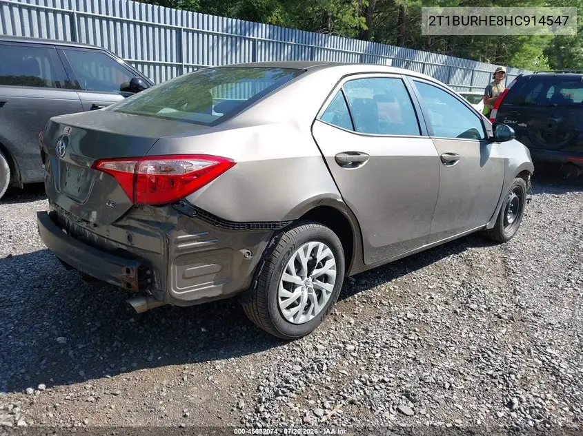 2017 Toyota Corolla Le VIN: 2T1BURHE8HC914547 Lot: 45632074