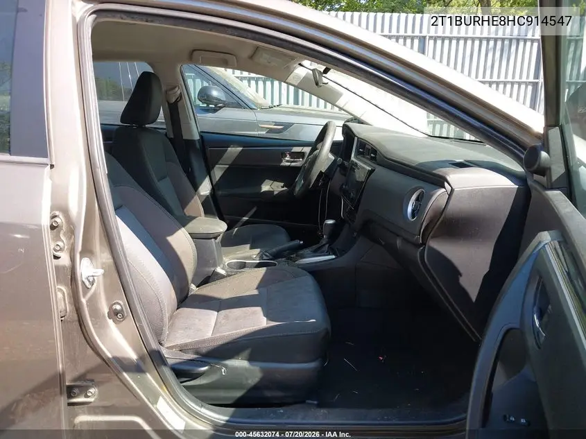 2017 Toyota Corolla Le VIN: 2T1BURHE8HC914547 Lot: 45632074