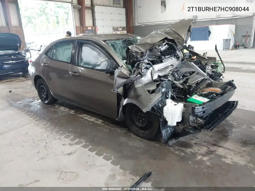 2017 Toyota Corolla Le VIN: 2T1BURHE7HC908044 Lot: 45654262