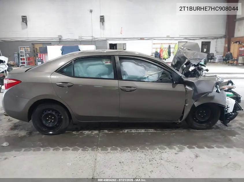 2017 Toyota Corolla Le VIN: 2T1BURHE7HC908044 Lot: 45654262