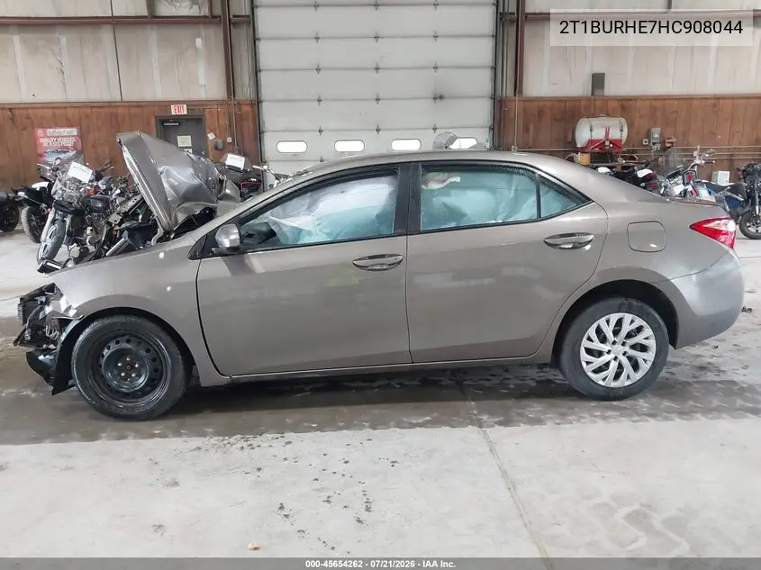 2017 Toyota Corolla Le VIN: 2T1BURHE7HC908044 Lot: 45654262