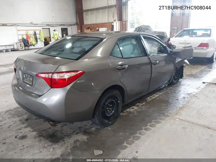 2017 Toyota Corolla Le VIN: 2T1BURHE7HC908044 Lot: 45654262