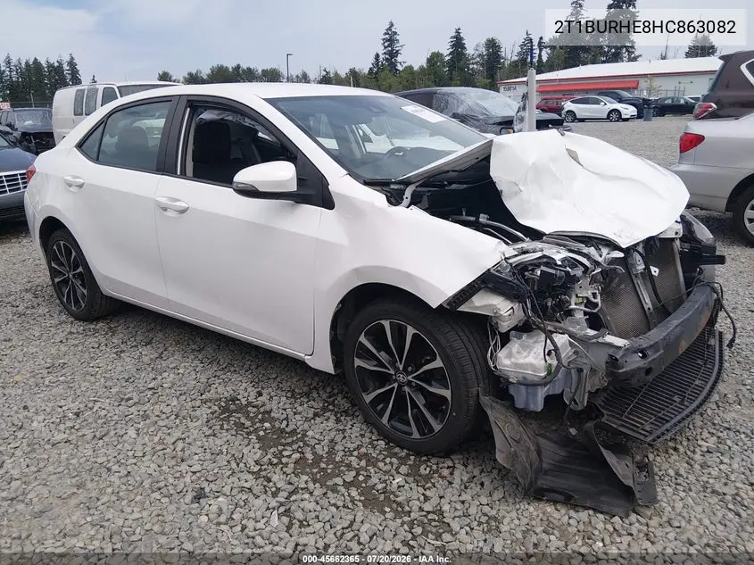 2017 Toyota Corolla Se VIN: 2T1BURHE8HC863082 Lot: 45662365