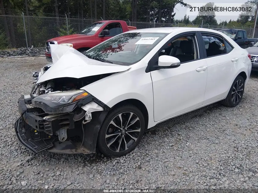 2017 Toyota Corolla Se VIN: 2T1BURHE8HC863082 Lot: 45662365