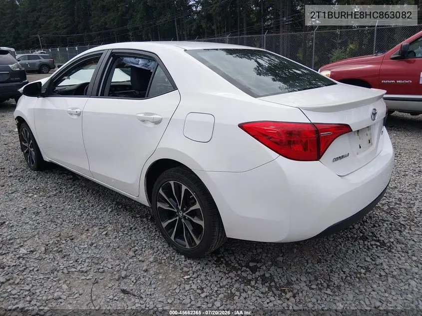 2017 Toyota Corolla Se VIN: 2T1BURHE8HC863082 Lot: 45662365