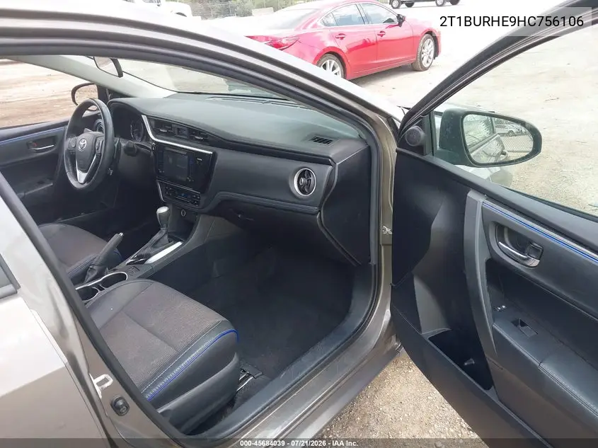 2017 Toyota Corolla Se VIN: 2T1BURHE9HC756106 Lot: 45684039