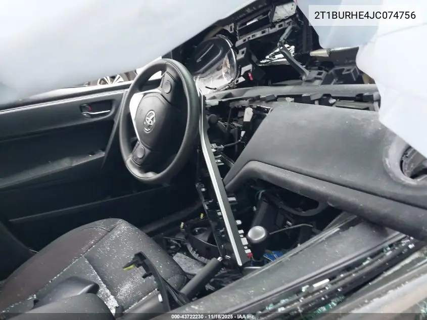 2T1BURHE4JC074756 2018 Toyota Corolla Le