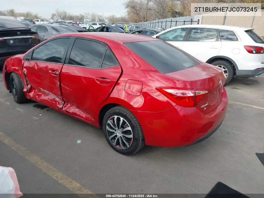 2T1BURHE7JC073245 2018 Toyota Corolla Le