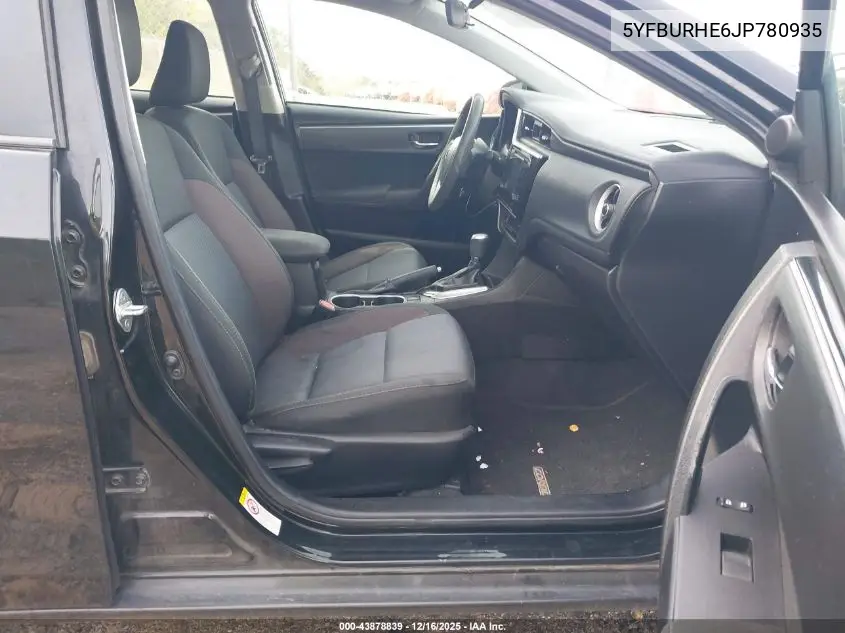 5YFBURHE6JP780935 2018 Toyota Corolla Le