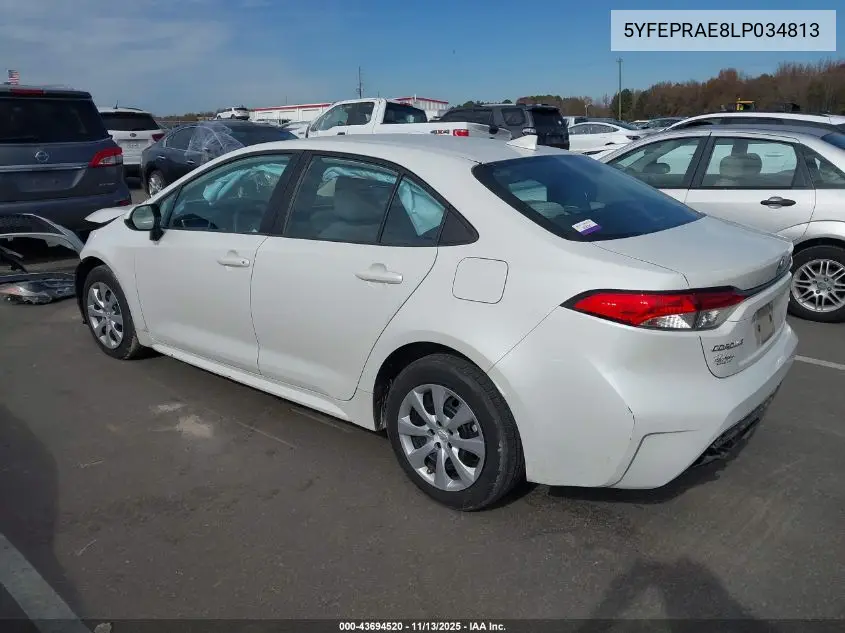 5YFEPRAE8LP034813 2020 Toyota Corolla Le