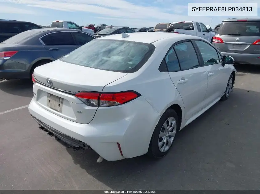5YFEPRAE8LP034813 2020 Toyota Corolla Le
