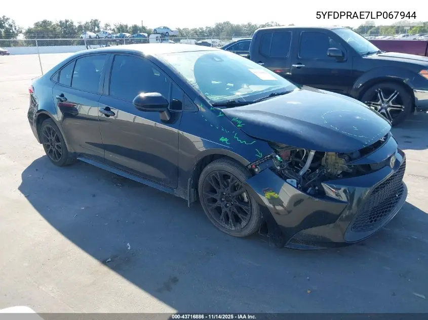 5YFDPRAE7LP067944 2020 Toyota Corolla L